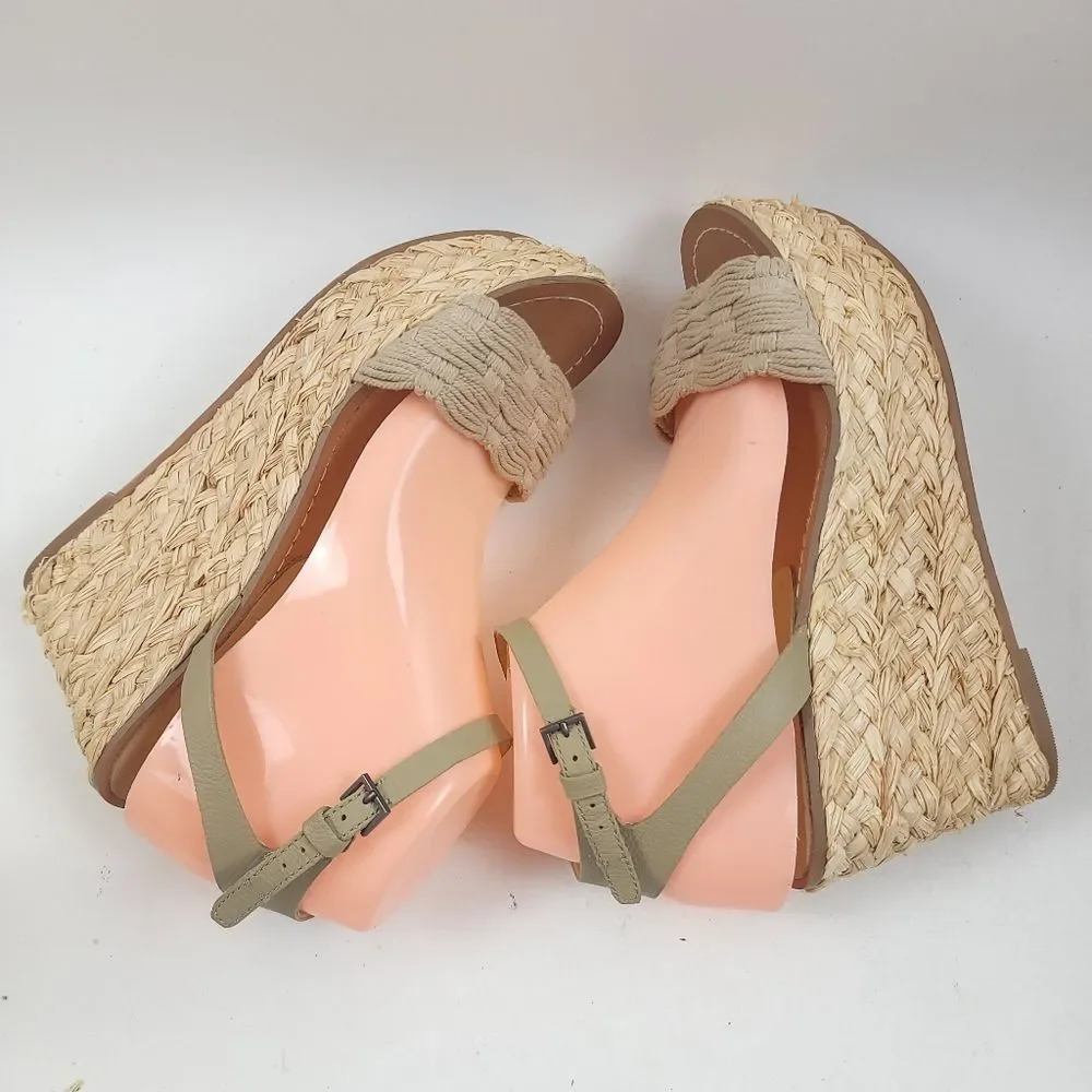 Splendid Women's Marlene Wedge Sandal Latfab Leather Size 8.5 M Shoes